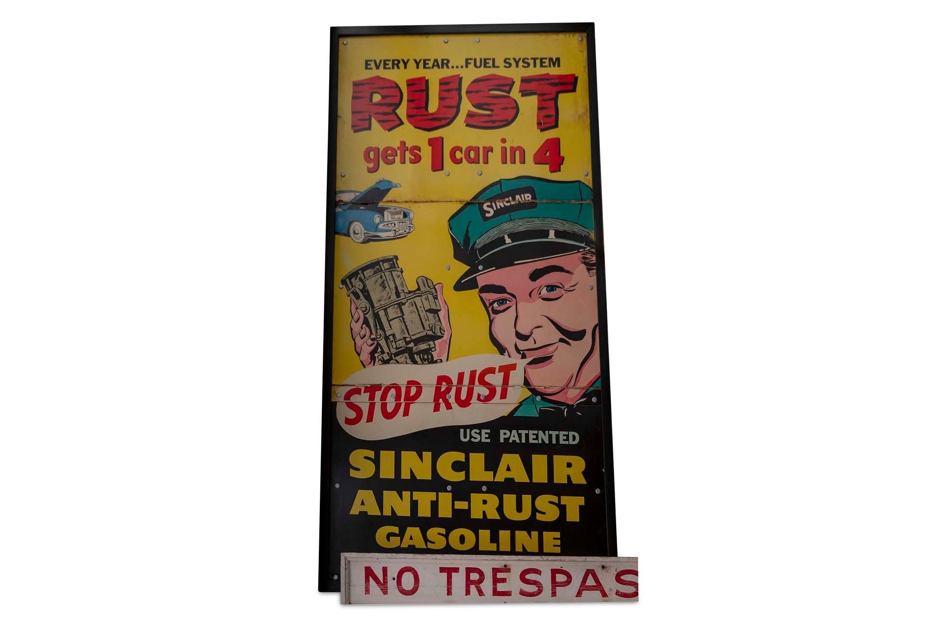 Framed Large Sinclair Anti-Rust 3 Piece Cardboard Sign | Passion for ...