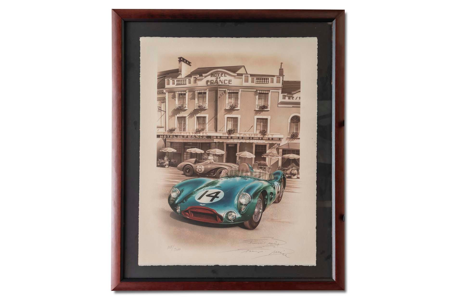 Broad Arrow Auctions | Framed 'Aston Martin' Signed Artwork, Edition 108/300