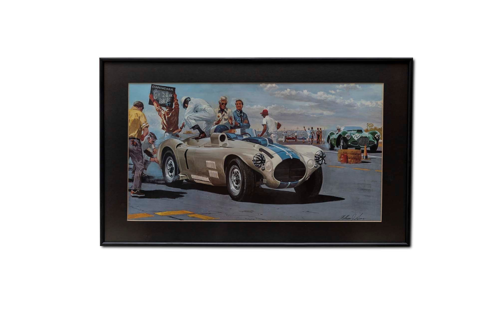 Broad Arrow Auctions | Framed '1958 Cunningham' William J Sims Signed Print