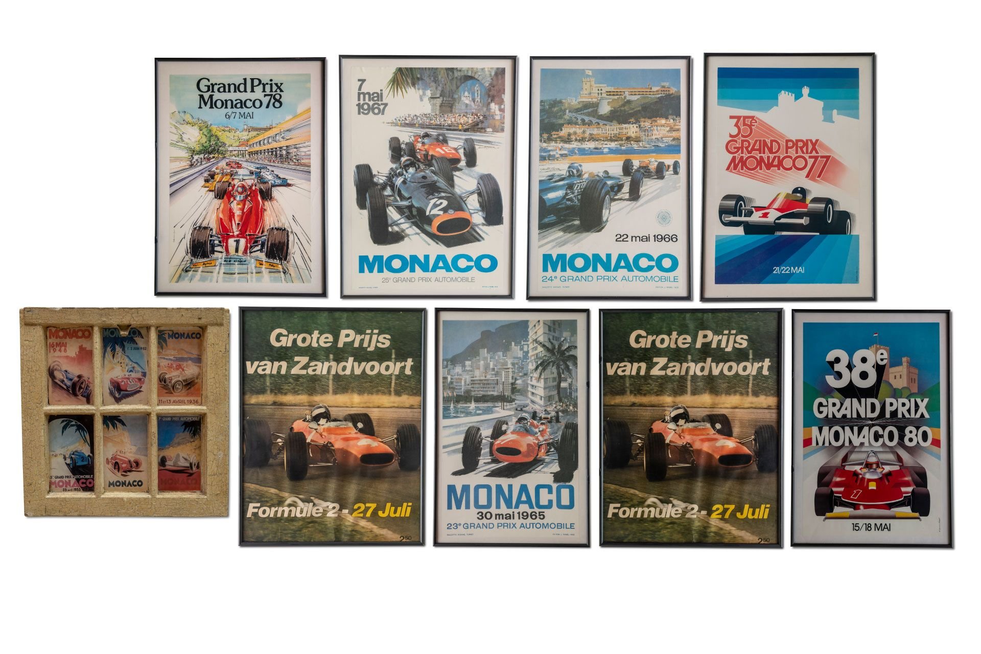 Broad Arrow Auctions | Group of Assorted Framed 'Grand Prix' Posters, Primarily Monaco