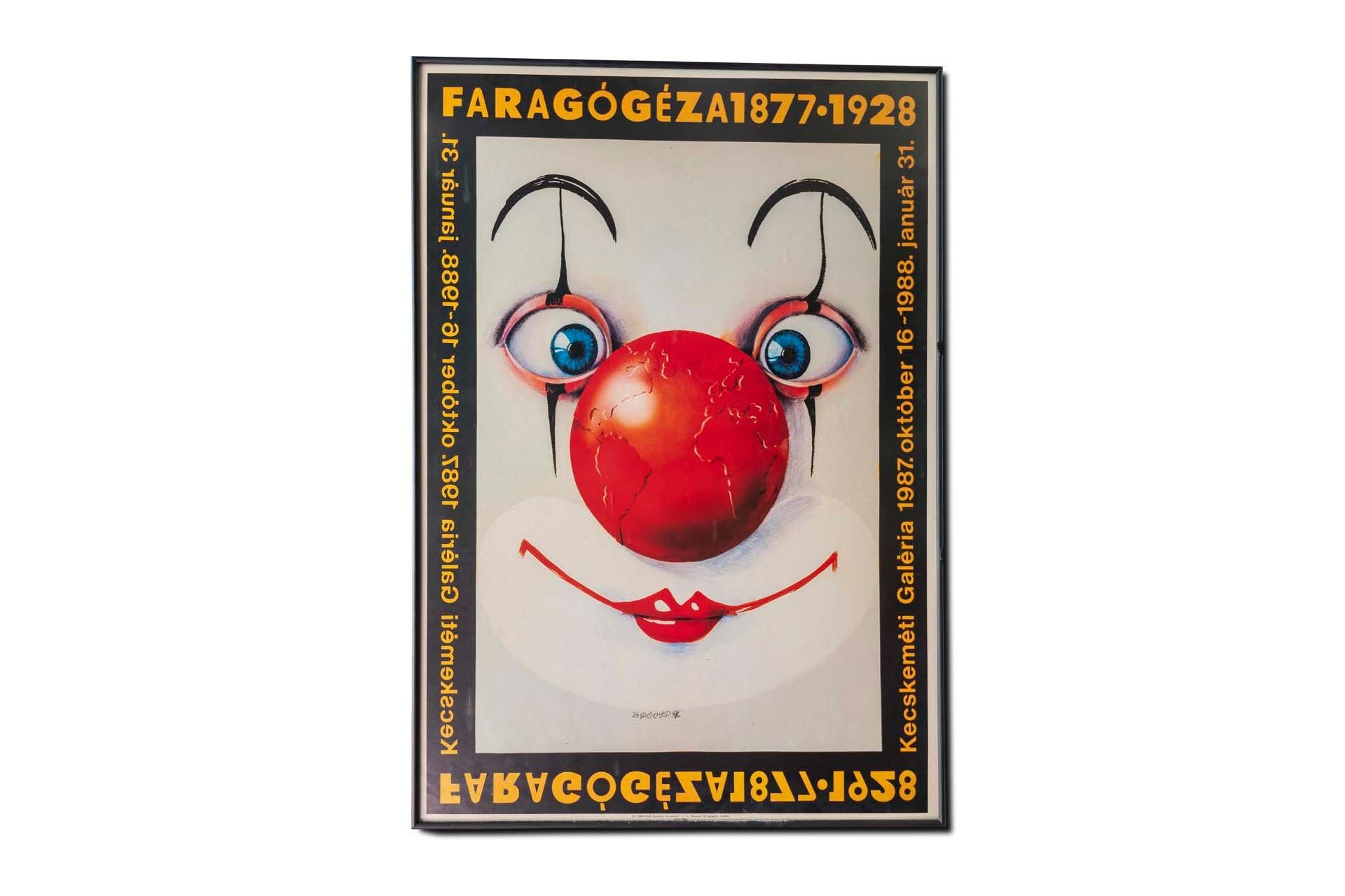 For Sale Framed '1988 Circus Poster'