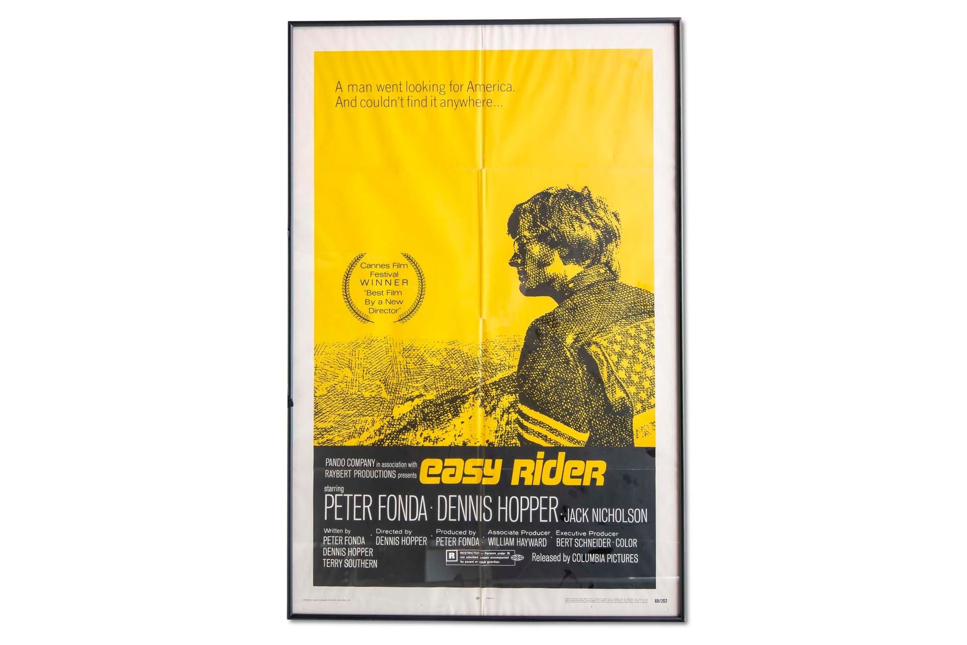 For Sale Framed Original 'Easy Rider' Movie Poster
