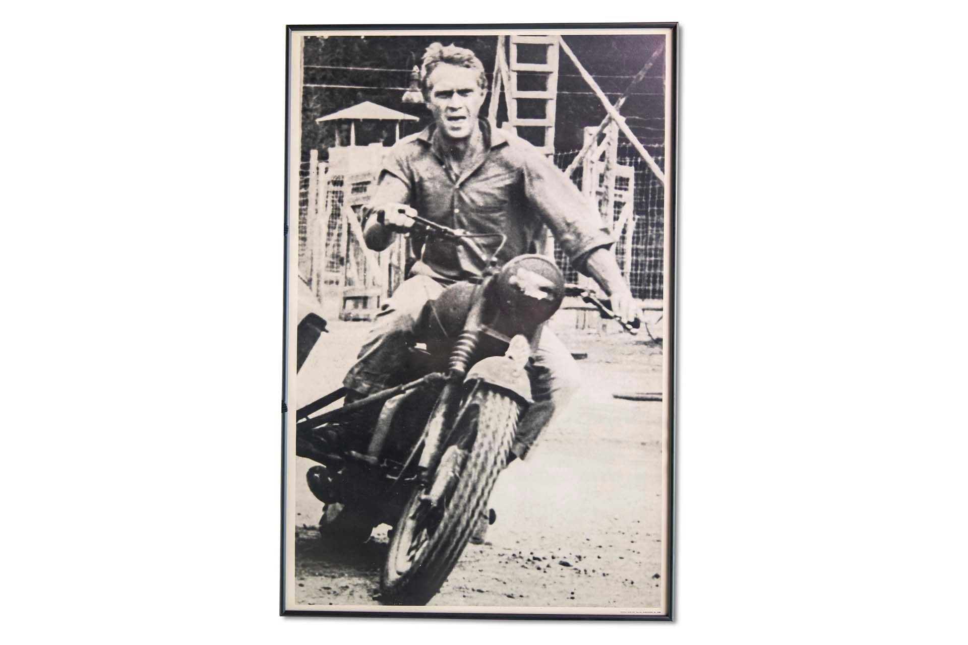 For Sale Framed Original 'Steve McQueen scene likely during the filming of The Great Escape' Poster
