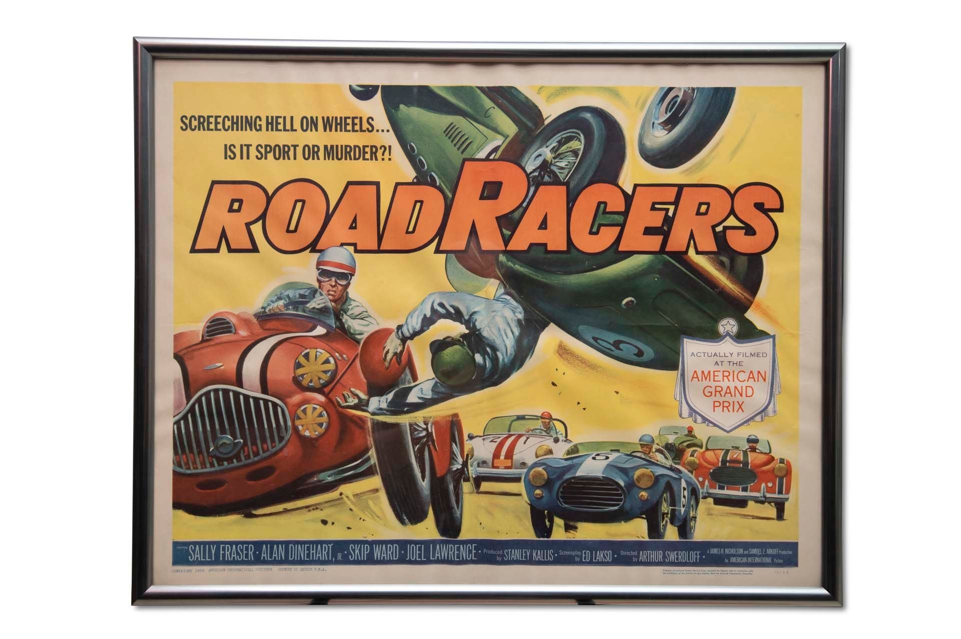 For Sale Framed Original 'Road Racers' Poster