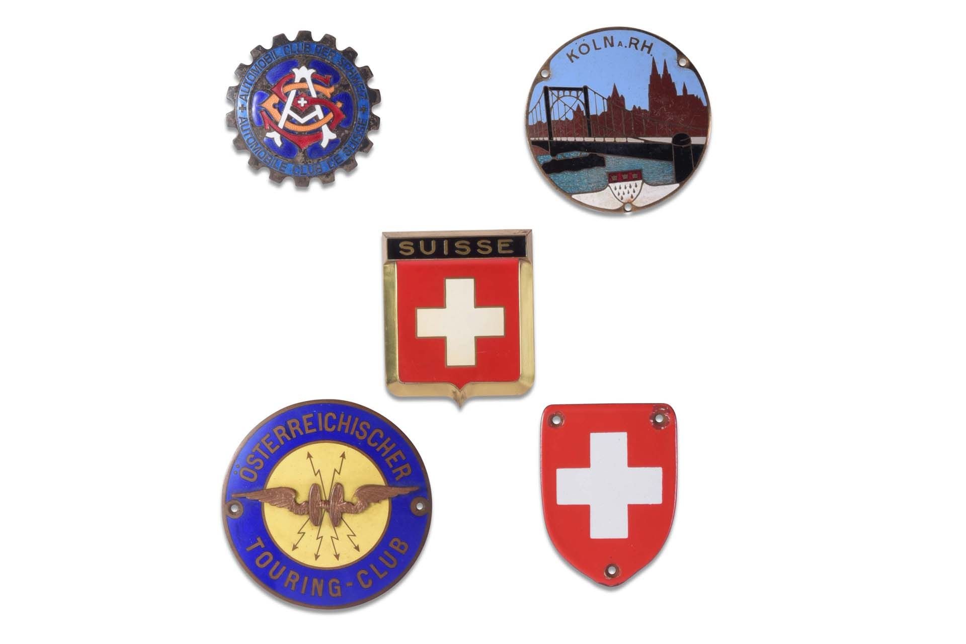 For Sale Group of Swiss, Austrian, and German Club Touring Badges