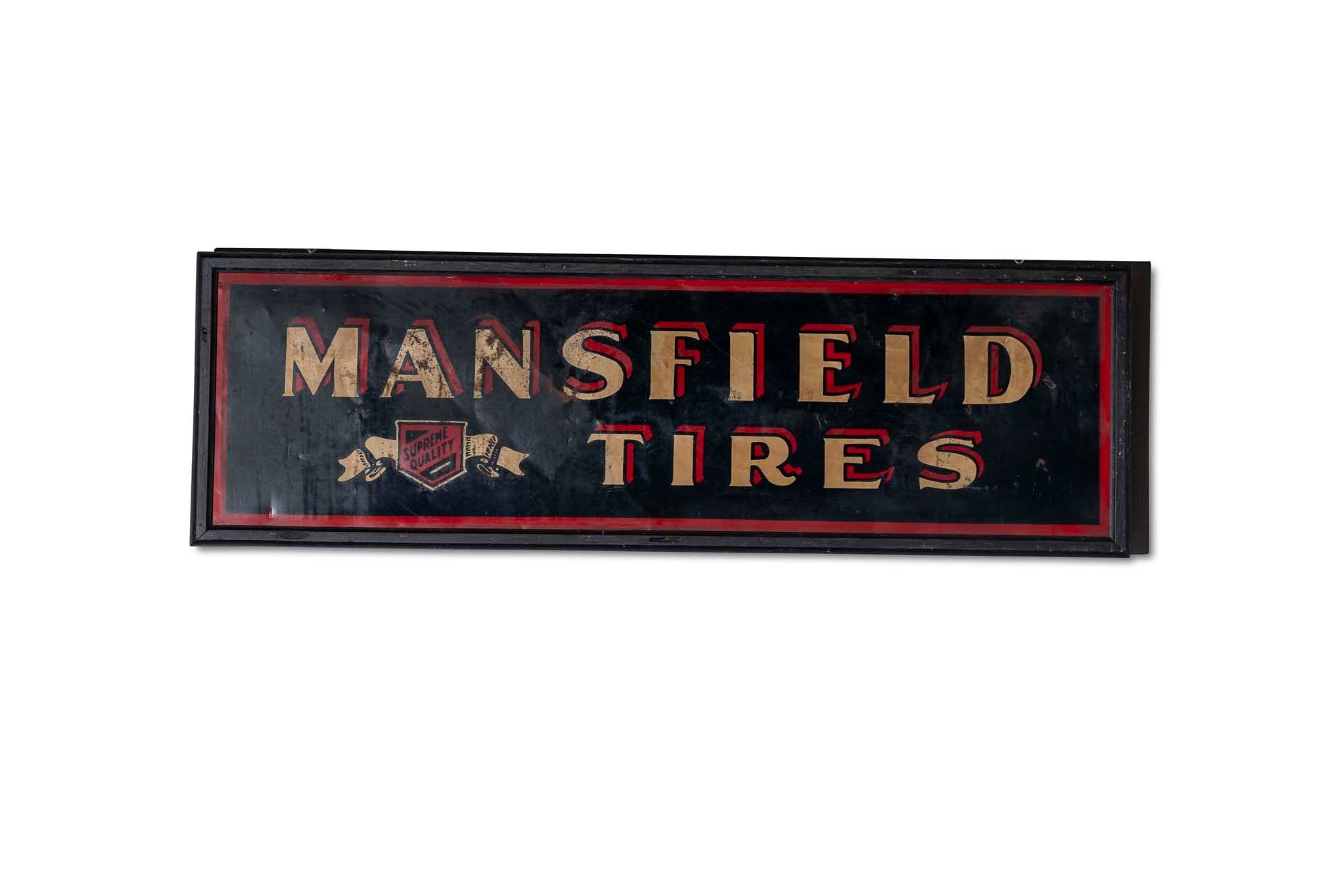 Broad Arrow Auctions | 'Mansfield Tires' Painted Metal