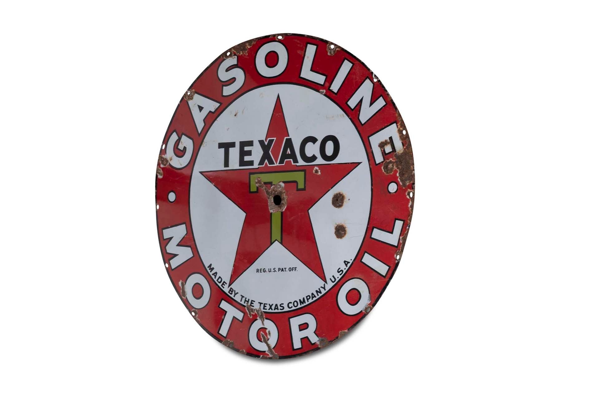 For Sale Texaco Round Porcelain sign