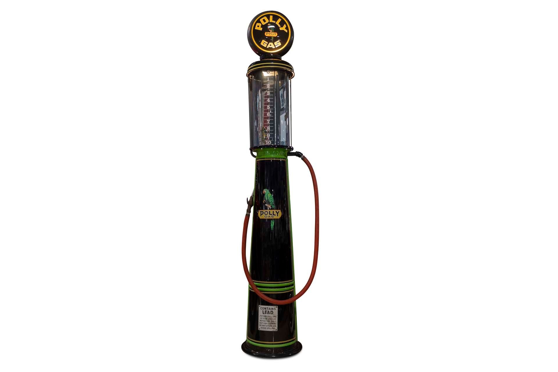 For Sale 'Polly Gas' Visible Gas Pump, Reproduction Glass Globe