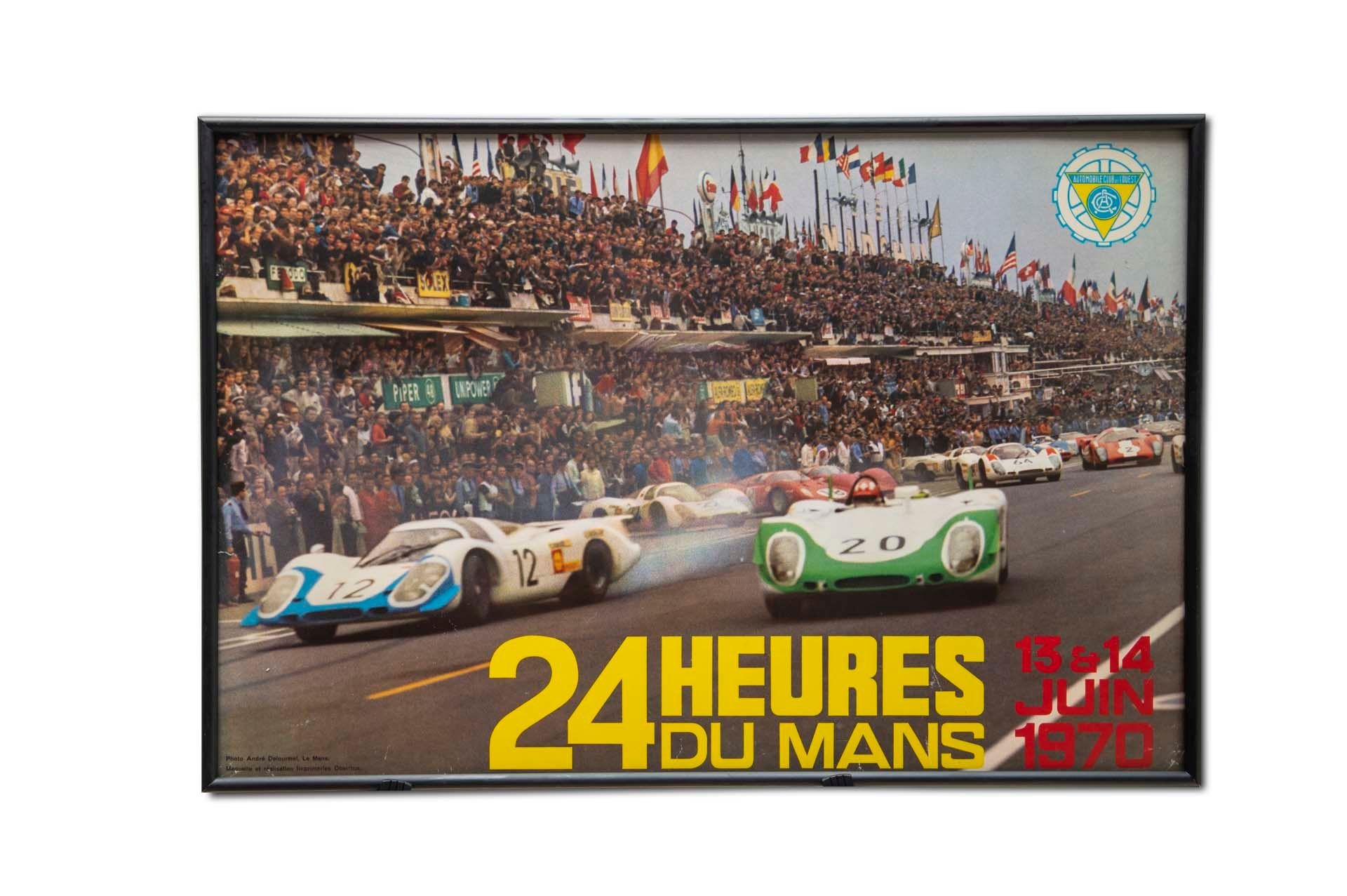 For Sale Framed Original '1970 24 heures du Mans' Event Poster