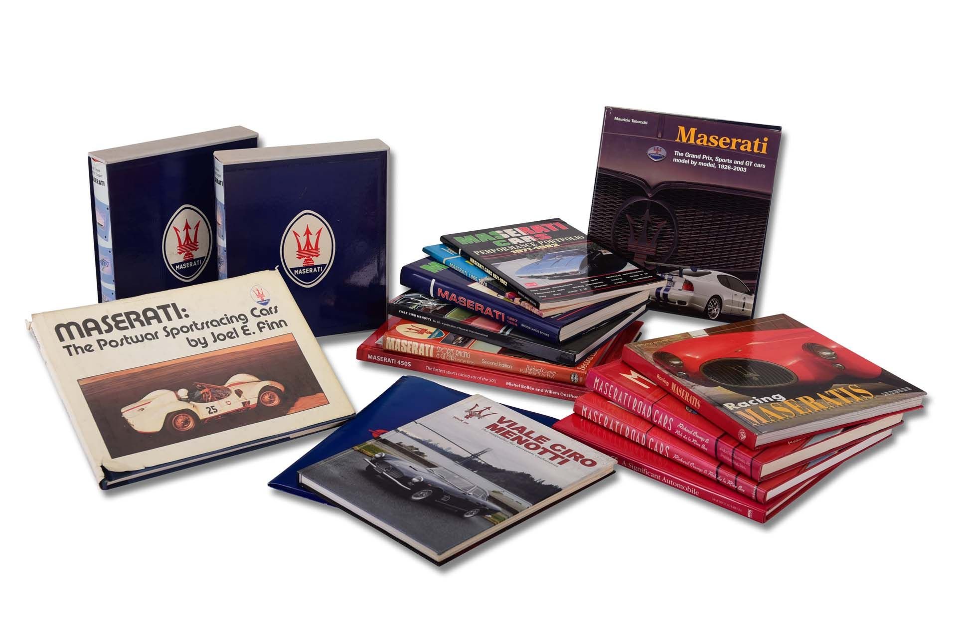 For Sale Group Lot of Maserati Books Including Joel Finn and Luigi Orsini