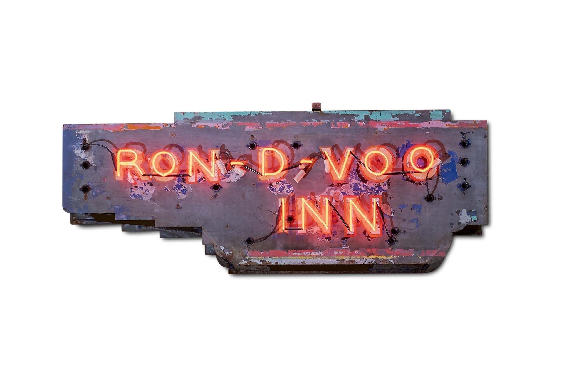 Broad Arrow Auctions | 'Ron-D-Voo Inn' Neon Sign, Double-Sided
