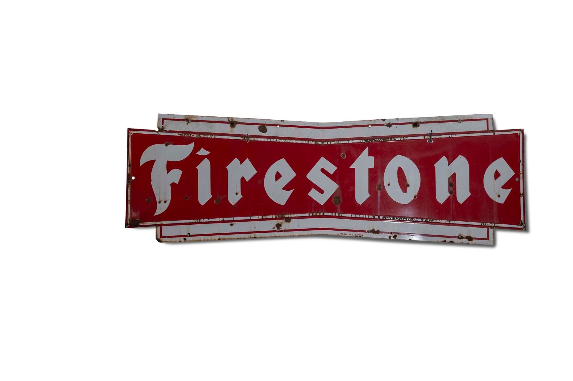 Broad Arrow Auctions | Large 'Firestone' Porcelain Sign