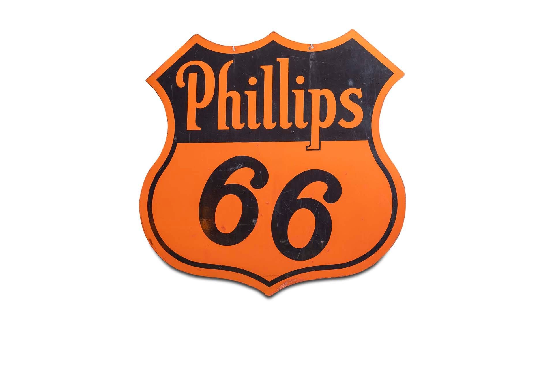 Broad Arrow Auctions | Large 'Phillips 66' Porcelain Double-Sided