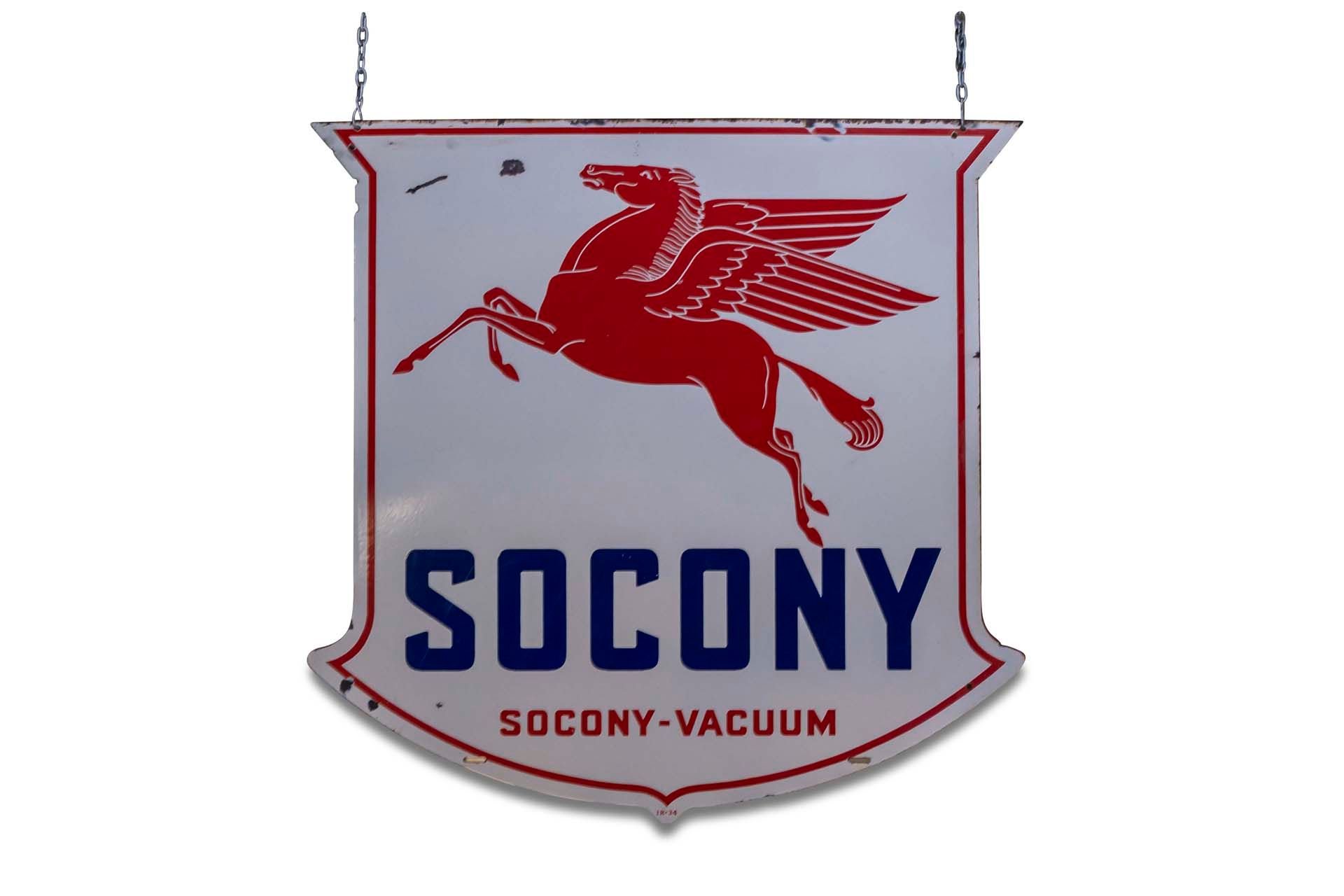 Broad Arrow Auctions | 'Socony-Vacuum' Porcelain Sign