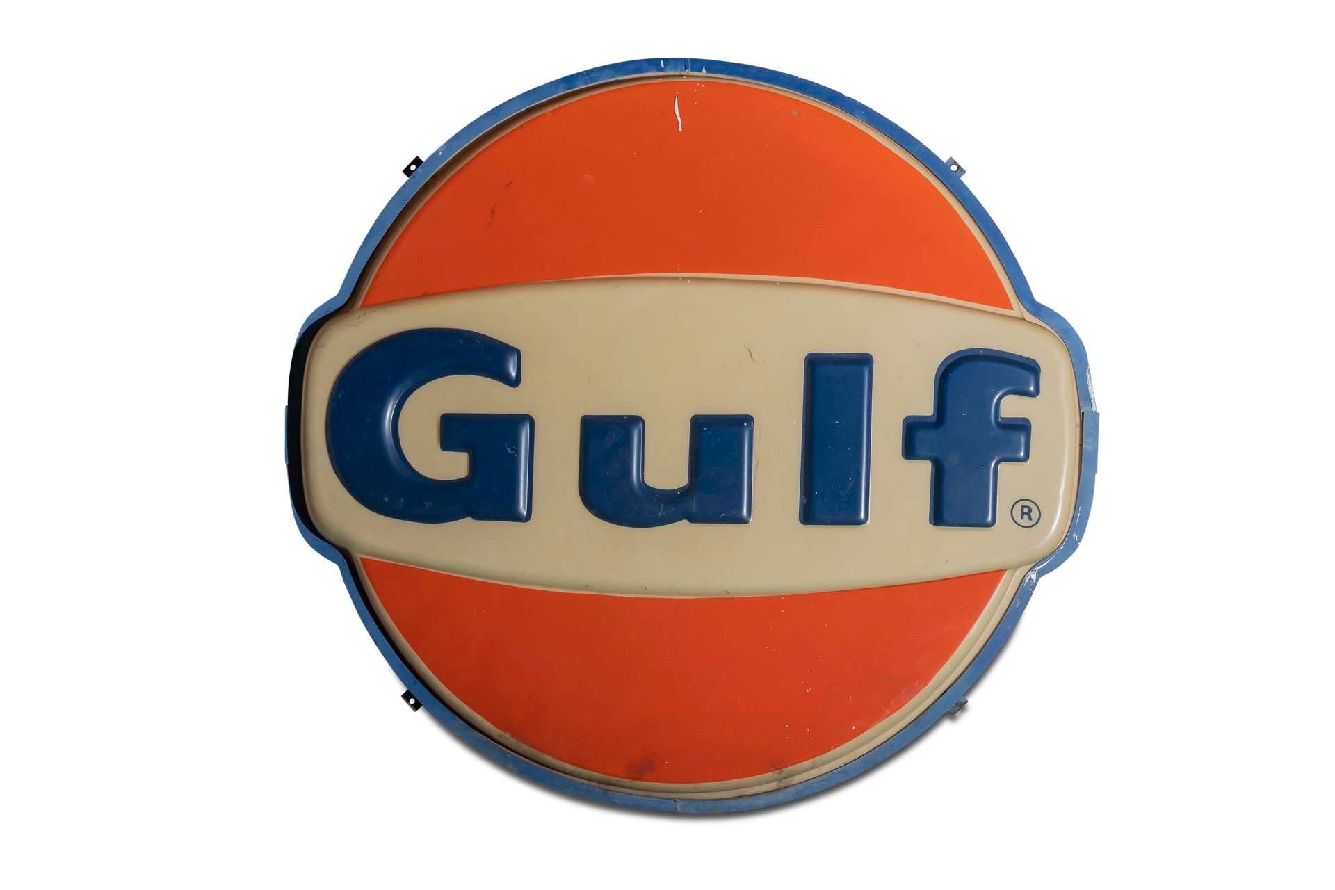For Sale 'Gulf' Sign, Round Plastic