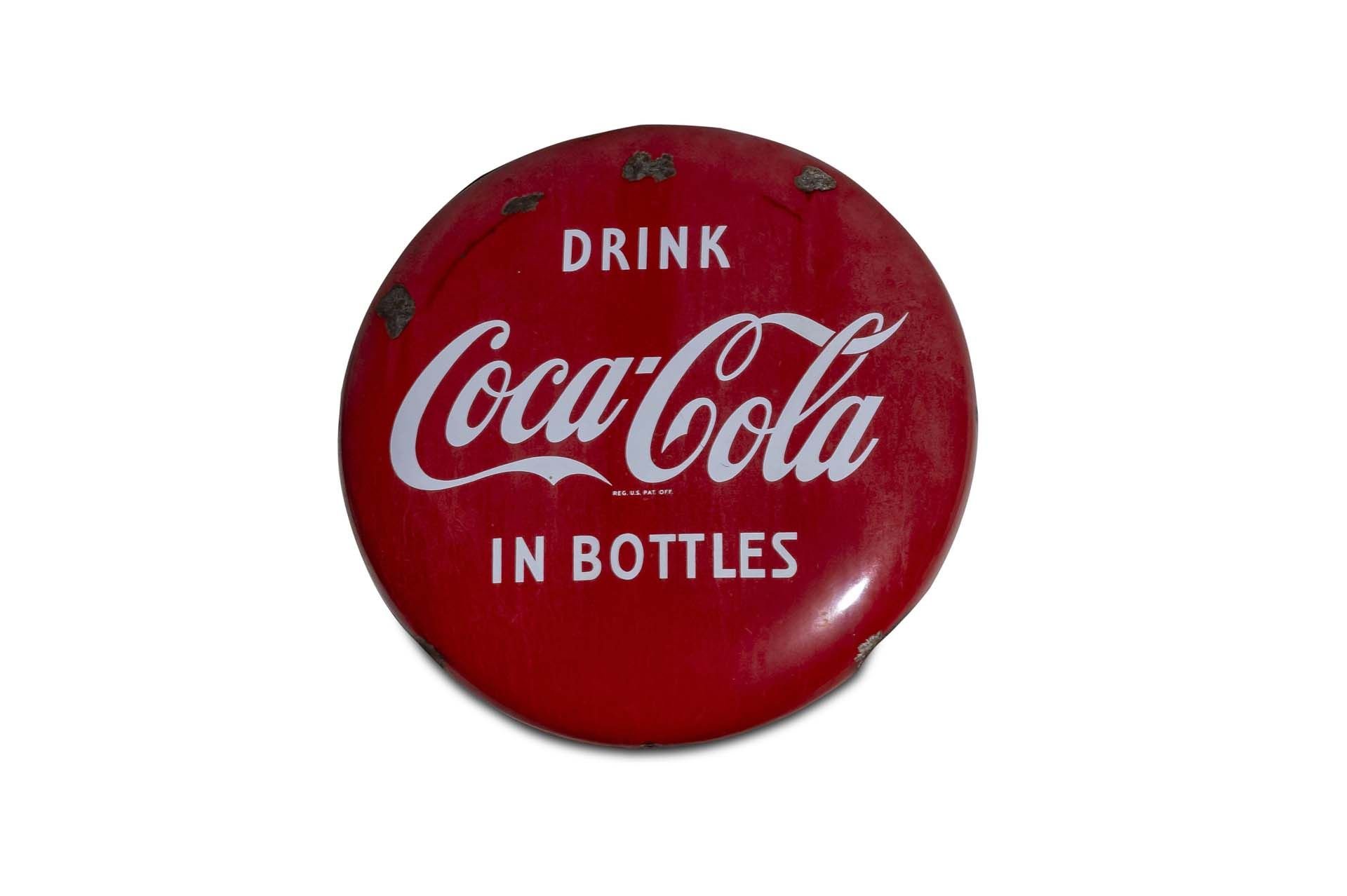 For Sale 'Coca-Cola' Porcelain Button Sign