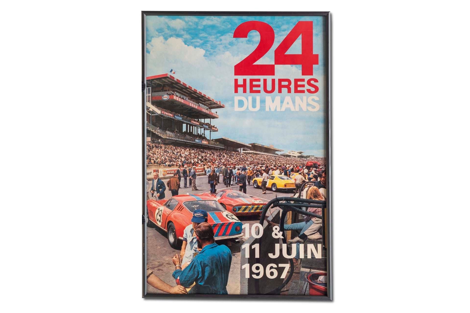 Broad Arrow Auctions | Framed Original '1967 24 heures du Mans' Event Poster