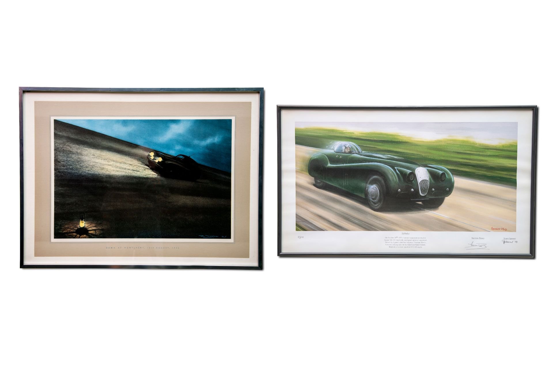 For Sale Pair of Framed 'Jaguar Limited Edition Signed Prints'