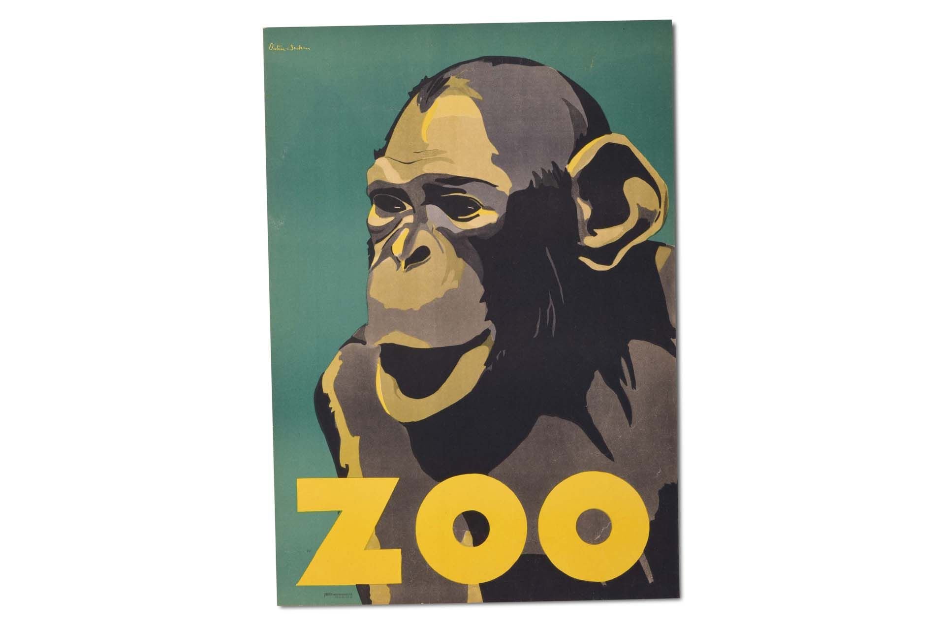 For Sale Rare Limitied Edition Zoo Lithograph by Osten-Sacken