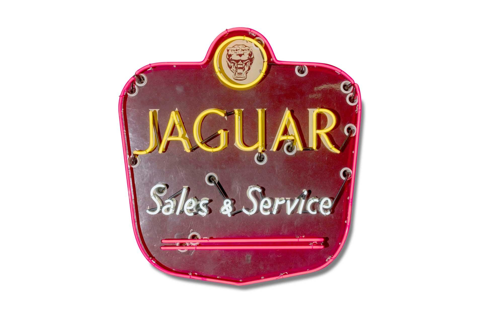 For Sale Original 'Jaguar Sales & Service' Neon Sign