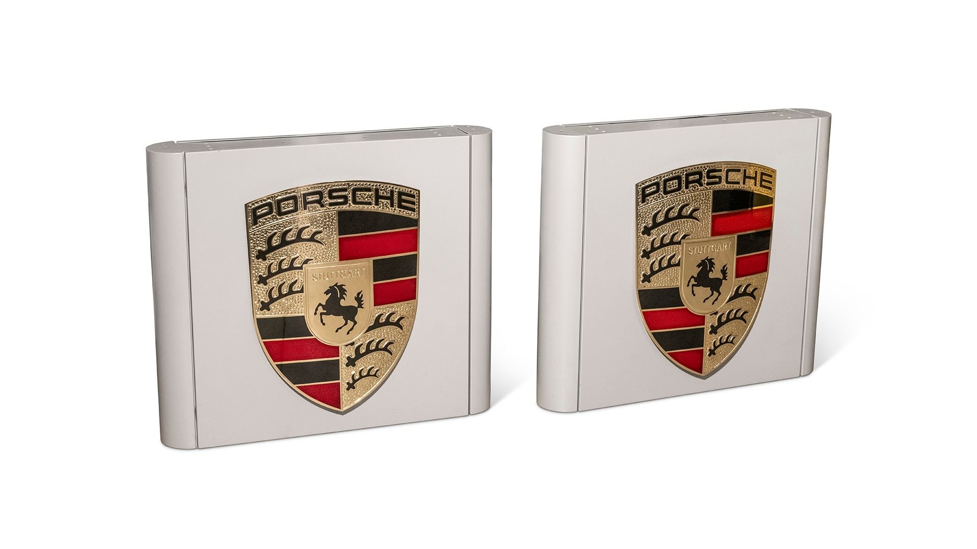 Two Large 1990s Porsche Dealership Crest Pylon Toppers | The Porsche ...