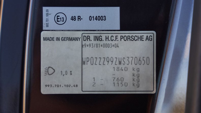 Broad Arrow Auctions | 1998 Porsche 911 Turbo S WLS2