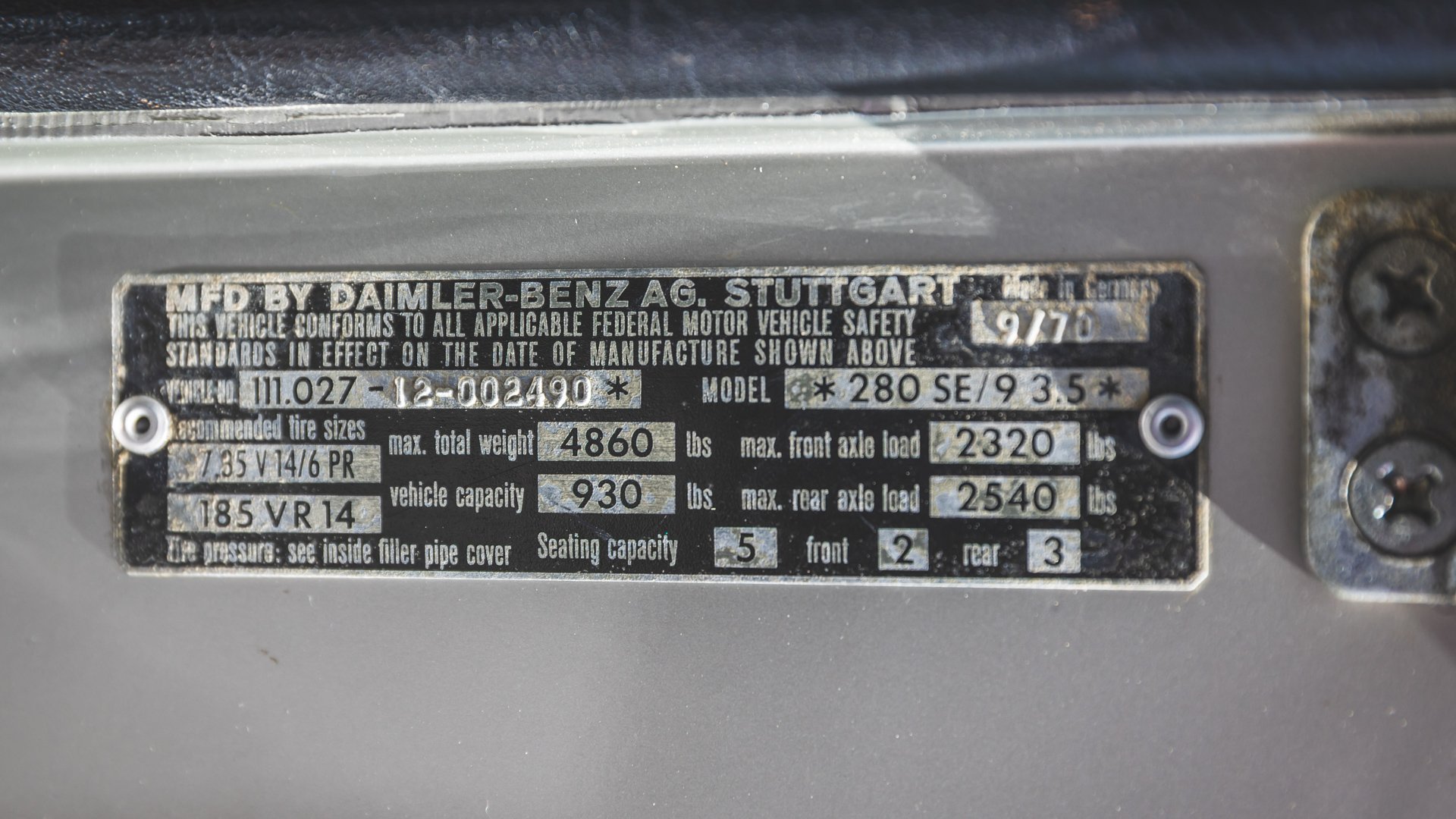 Broad Arrow Auctions | 1971 Mercedes-Benz 280 SE 3.5 Cabriolet