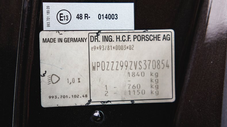Broad Arrow Auctions | 1997 Porsche 911 Turbo WLS1