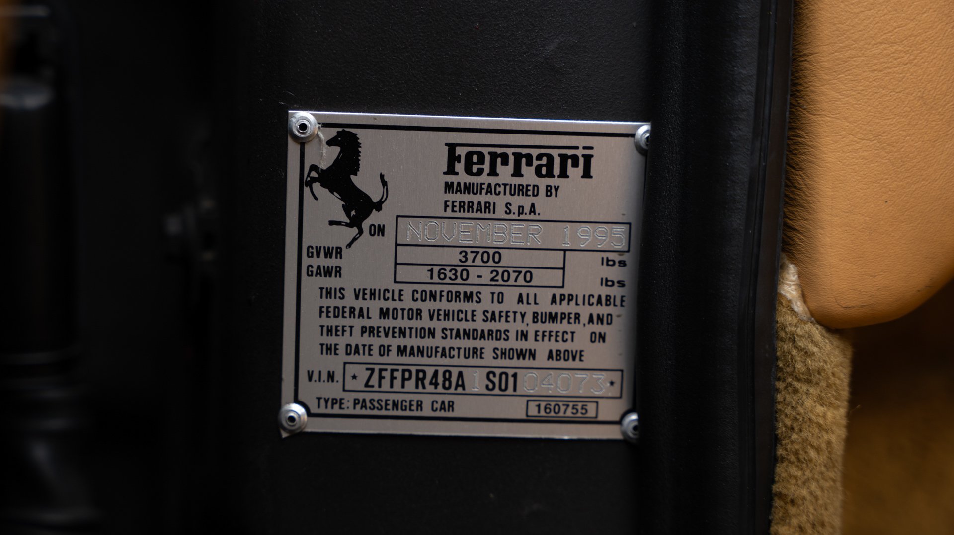 Broad Arrow Auctions | 1995 Ferrari F355 Spider