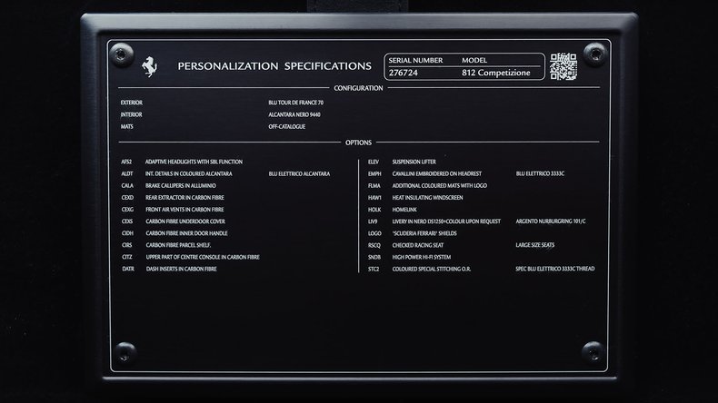 Broad Arrow Auctions | 2022 Ferrari 812 Competizione
