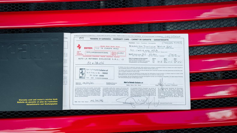 Broad Arrow Auctions | 1992 Ferrari 512 TR