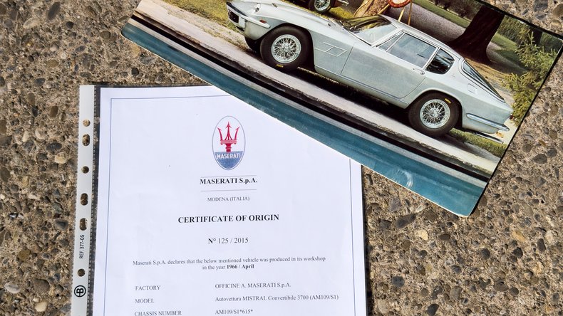 Broad Arrow Auctions | 1966 Maserati Mistral Spyder 3700