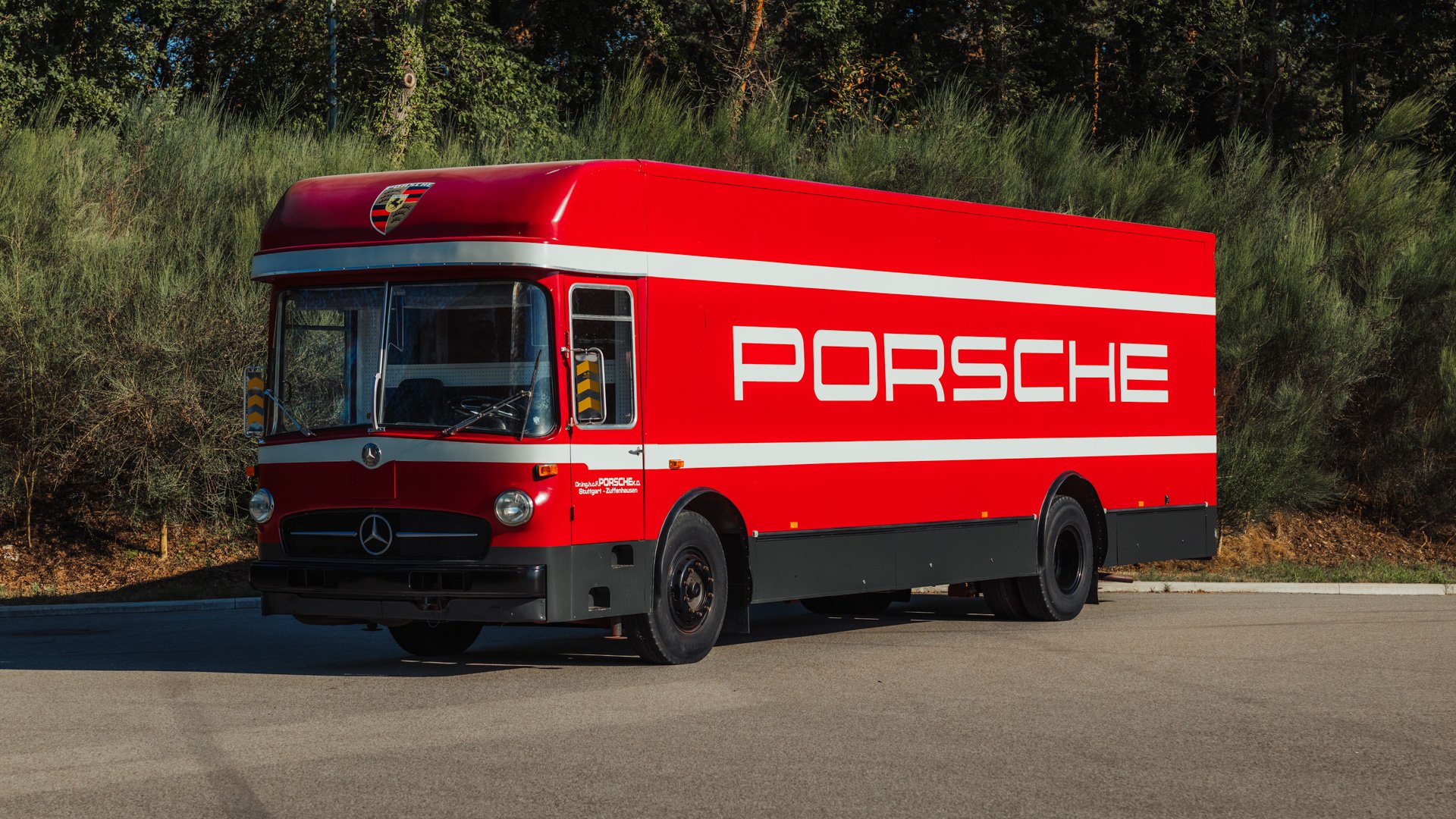 Broad Arrow Auctions | 1974 Mercedes-Benz O 317 Porsche Renntransporter Tribute