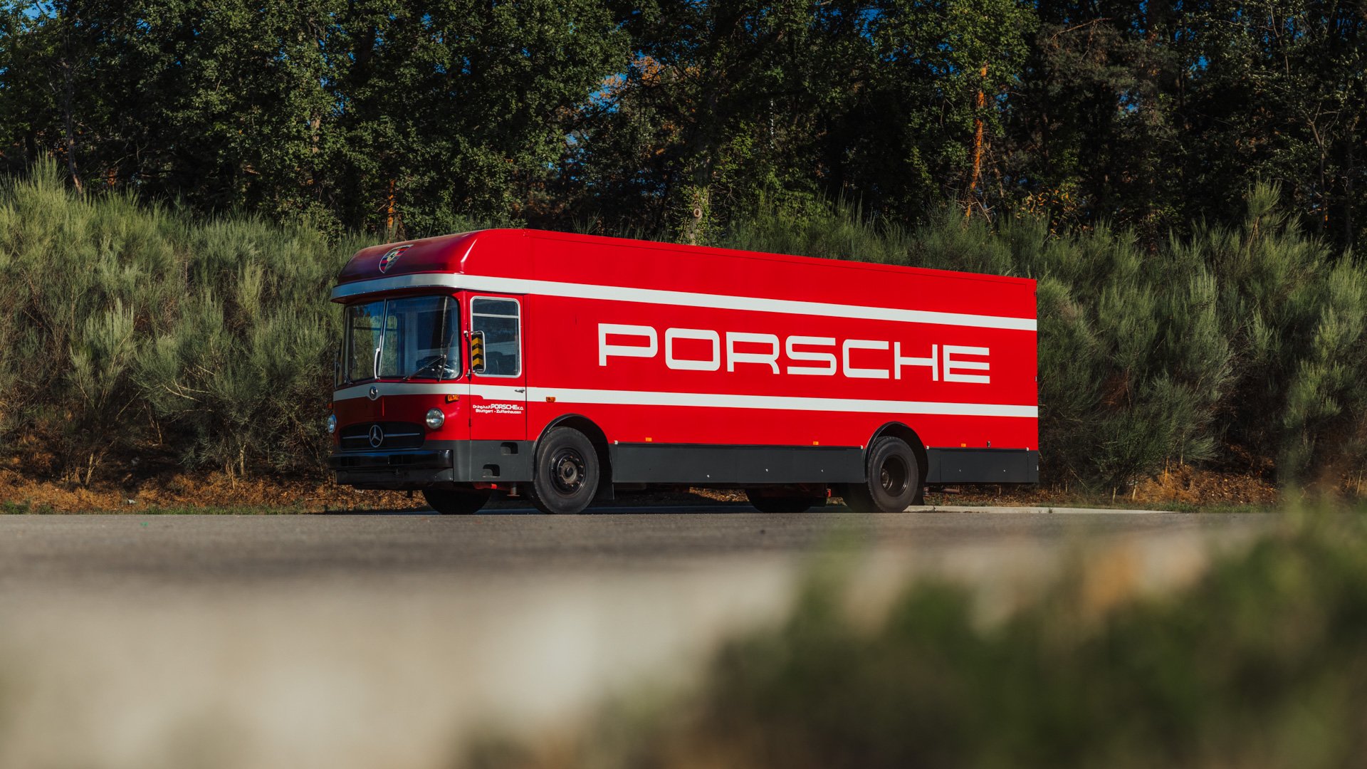 Broad Arrow Auctions | 1974 Mercedes-Benz O 317 Porsche Renntransporter Tribute