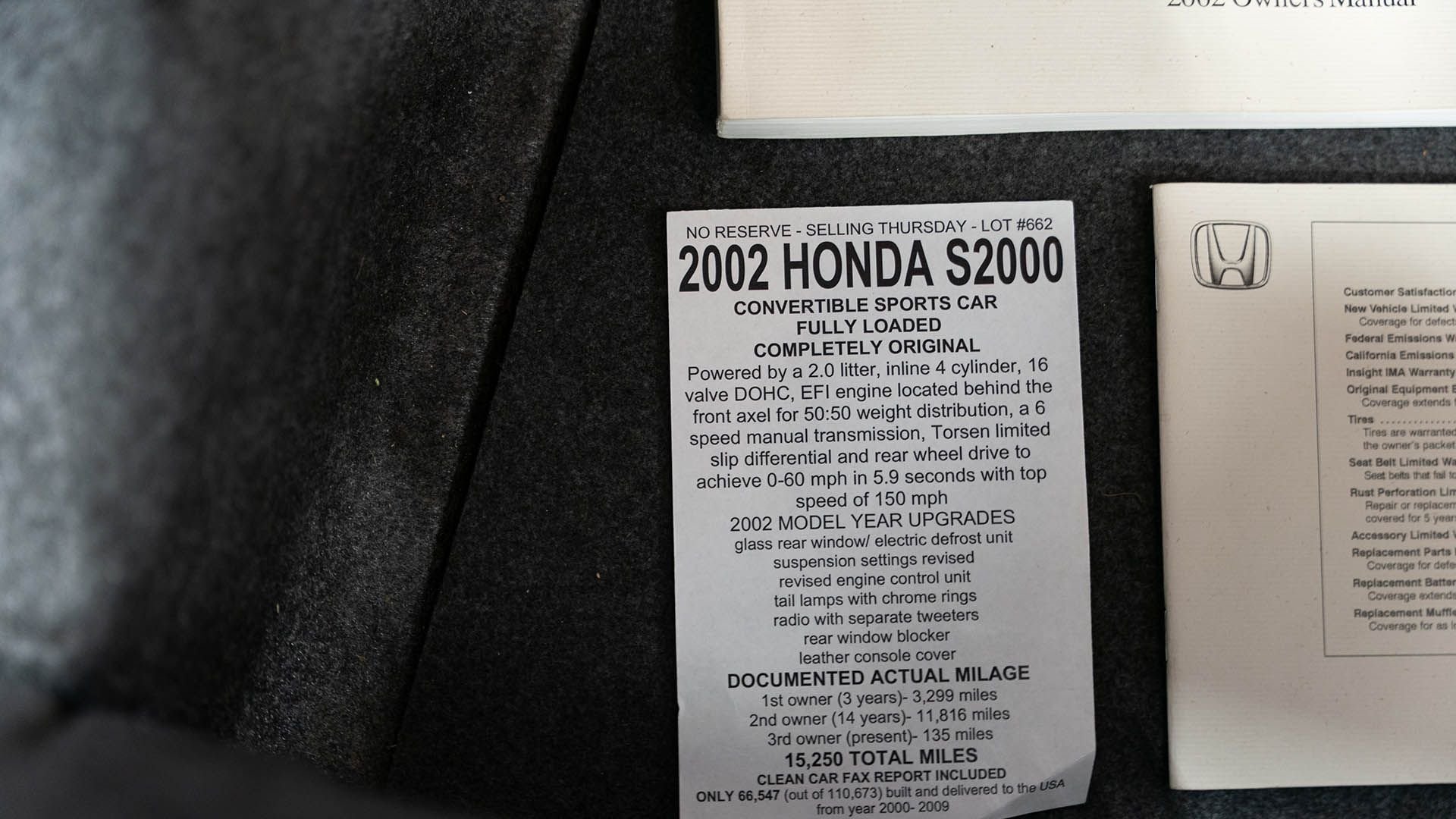 For Sale 2002 Honda S2000