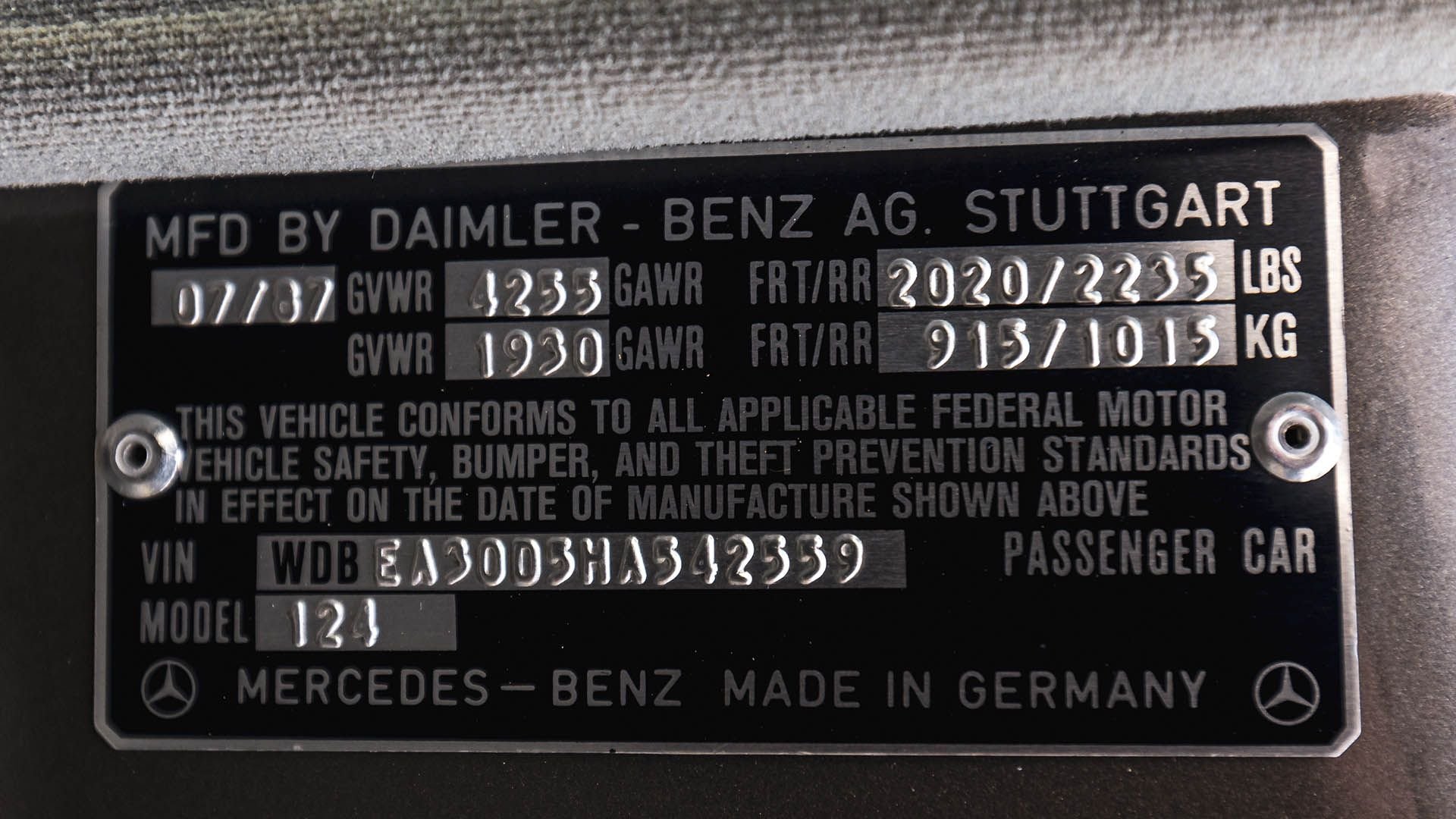 For Sale 1987 Mercedes-Benz AMG 'Hammer' Sedan