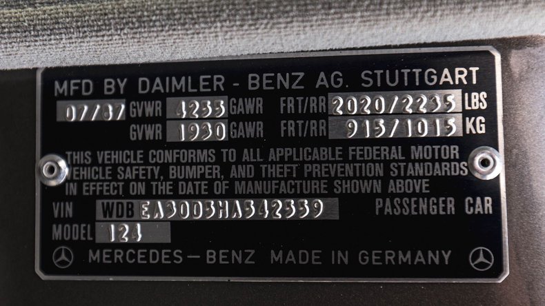 For Sale 1987 Mercedes-Benz AMG 'Hammer' Sedan