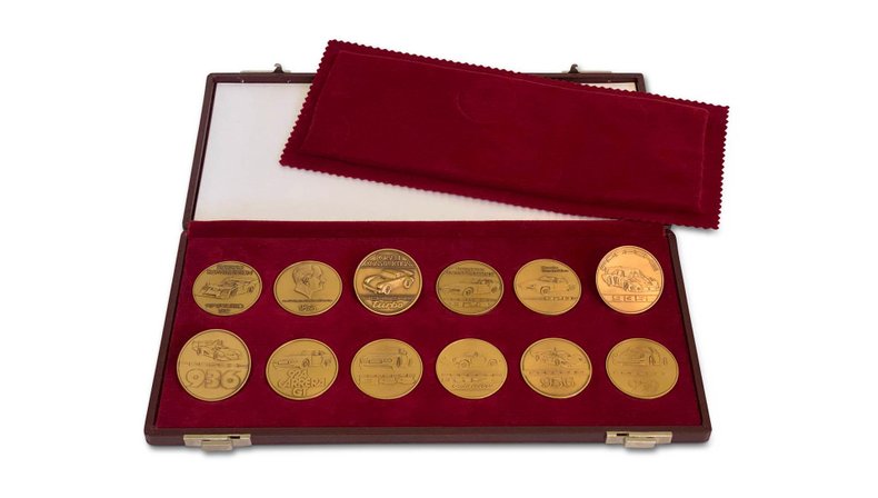 Broad Arrow Auctions | 1974-1985 VIP Factory Gift Coin Set in Leather Gift Box