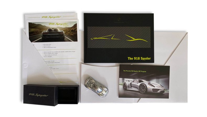 For Sale Porsche 918 Spyder VIP Order and Delivery Items
