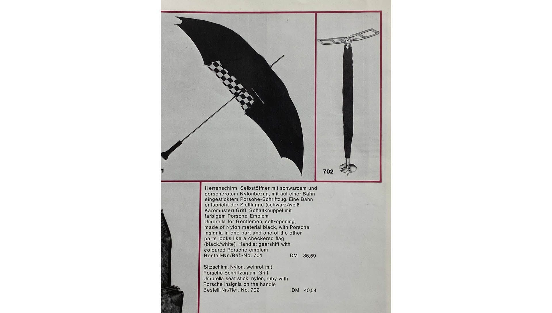 Broad Arrow Auctions | 1960s Factory Werbegeschenk 'Sitzschirm' / Seat Umbrella