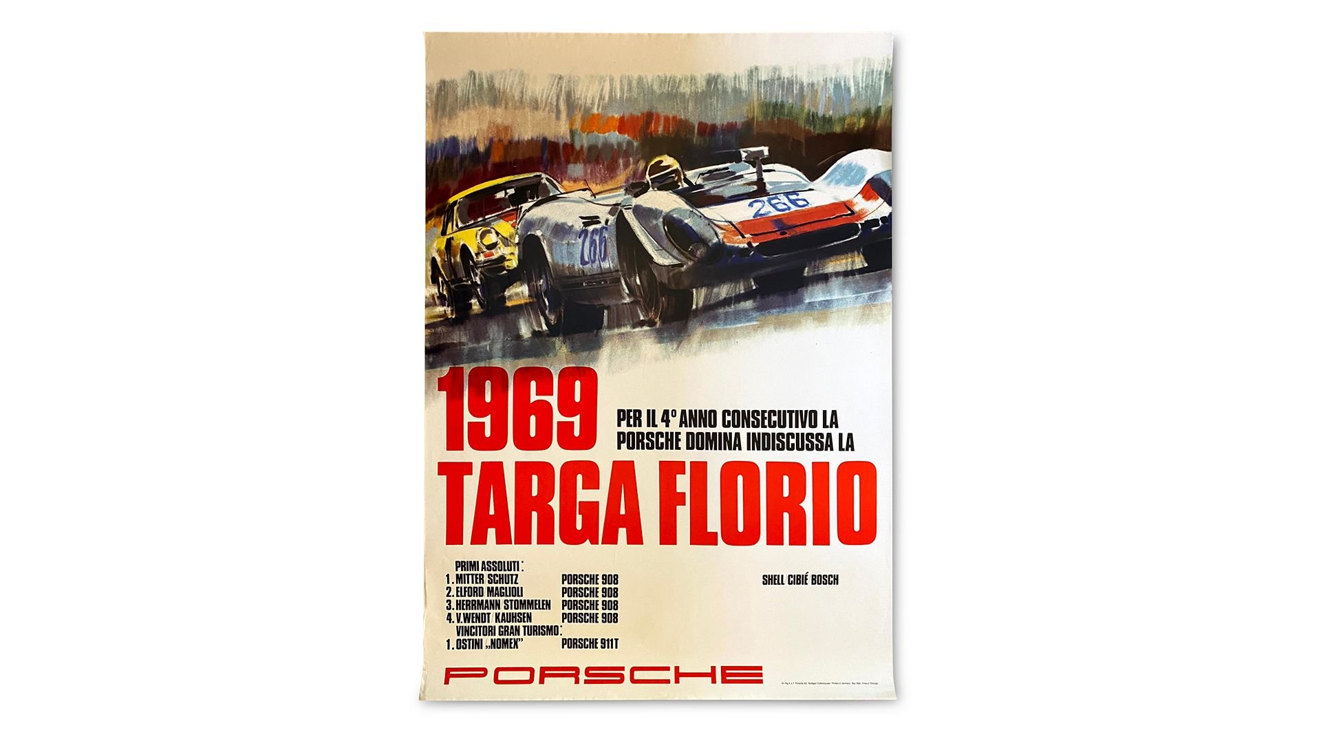 Broad Arrow Auctions | Group of 11 Porsche Sports Racing Prototype (907, 908, 908/2, 908/3) Factory Racing Posters 1968-1970
