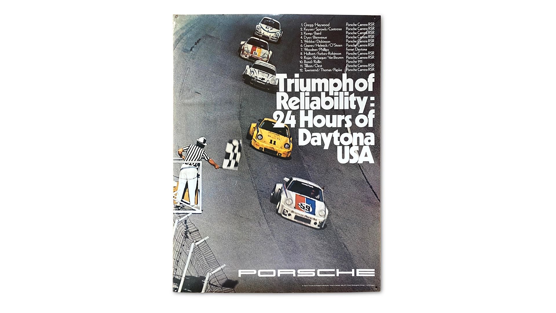For Sale Group of 7 Porsche 911 (RSR and 934) Factory Racing Posters 1974-1976