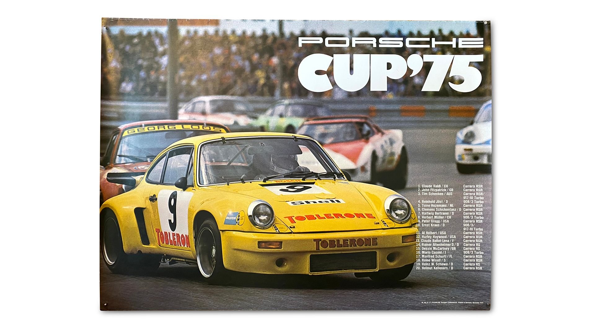 Broad Arrow Auctions | Group of 7 Porsche 911 (RSR and 934) Factory Racing Posters 1974-1976