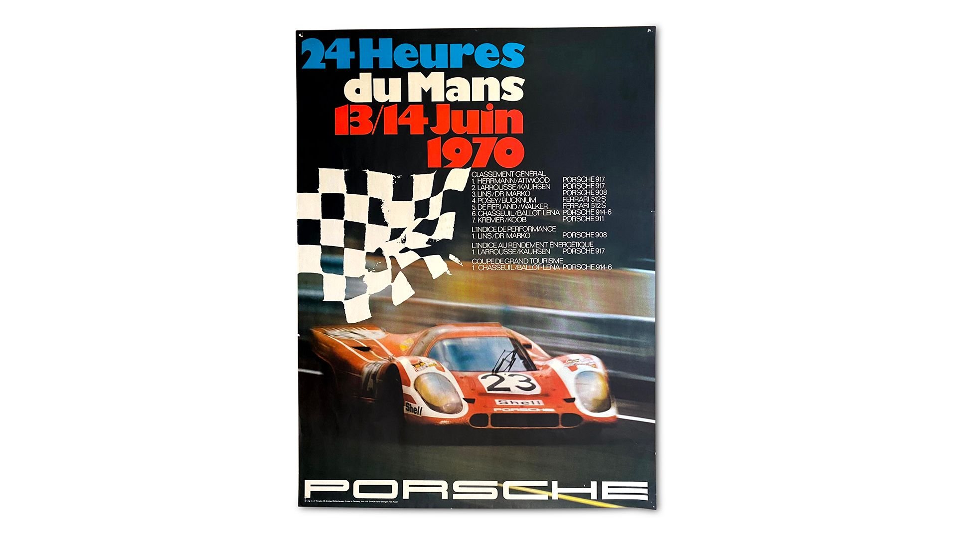 Broad Arrow Auctions | Group of 13 Porsche Sports Racing Prototype 917 Factory Racing Posters 1969-1971