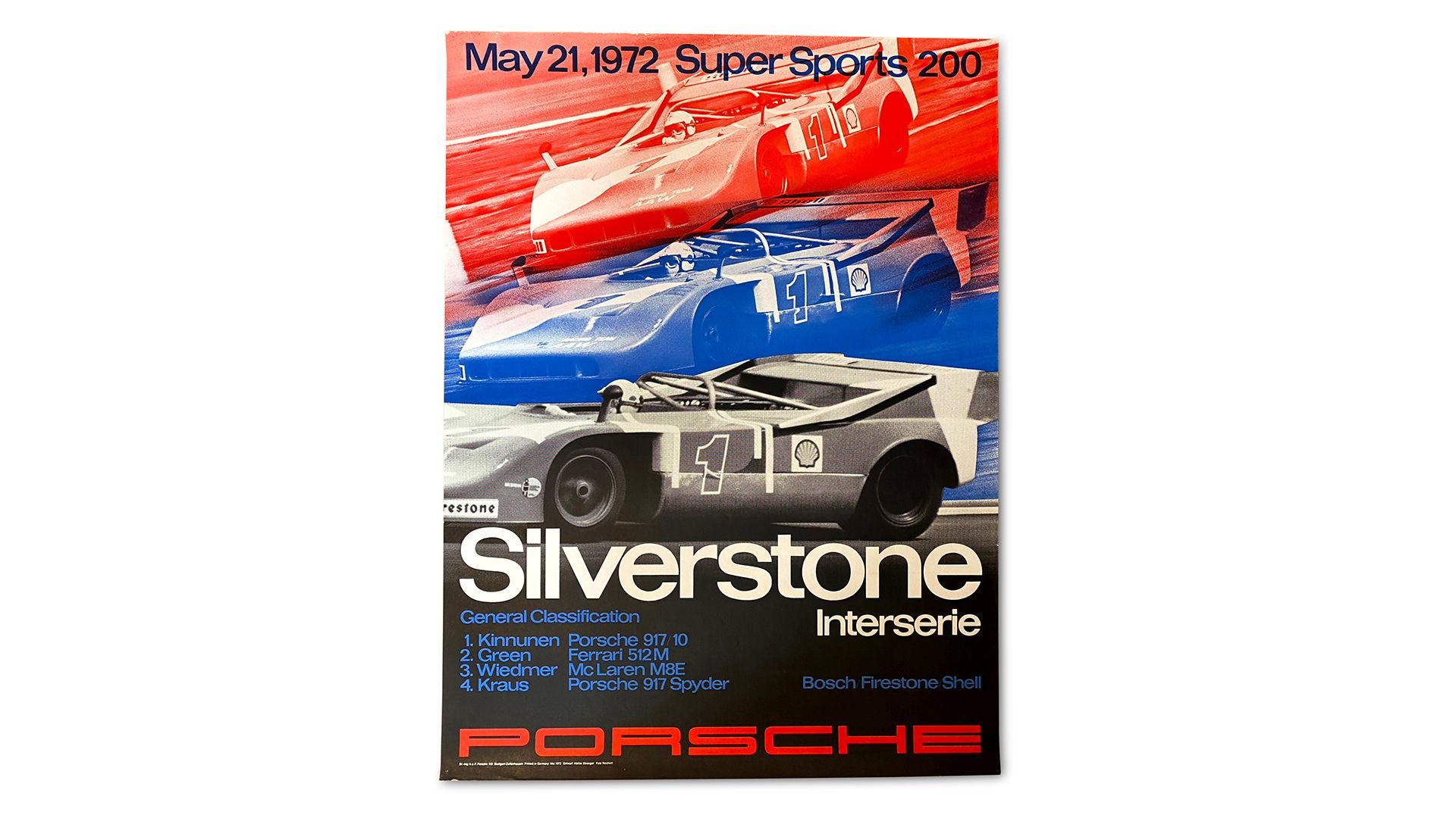 Broad Arrow Auctions | Group of 10 Porsche Interserie 917/10 Factory Racing Posters 1972-1973