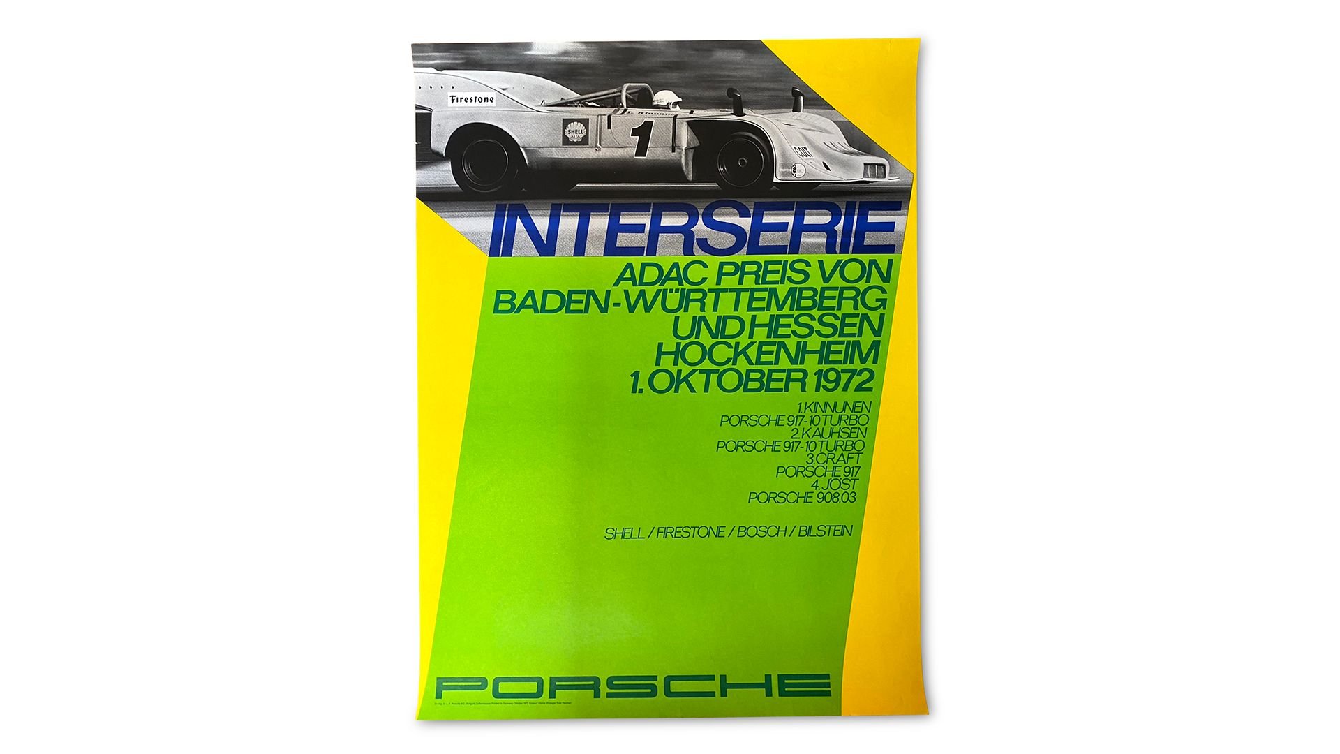 For Sale Group of 10 Porsche Interserie 917/10 Factory Racing Posters 1972-1973