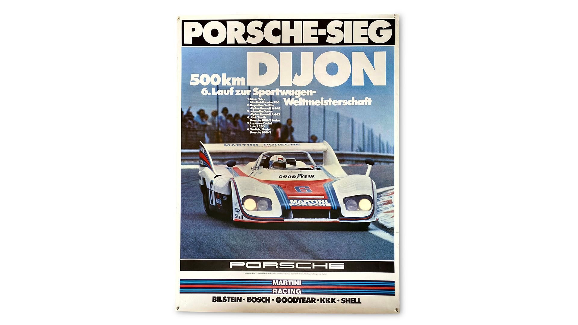 For Sale Group of 10 Martini Porsche (935 and 936) Factory Racing Posters 1976