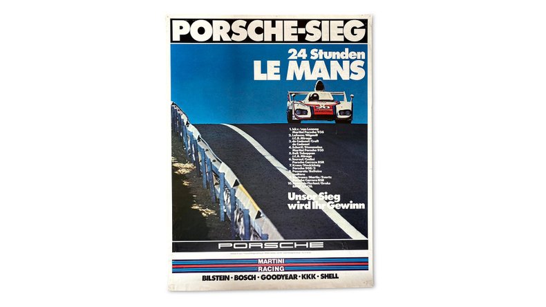 Broad Arrow Auctions | Group of 10 Martini Porsche (935 and 936) Factory Racing Posters 1976