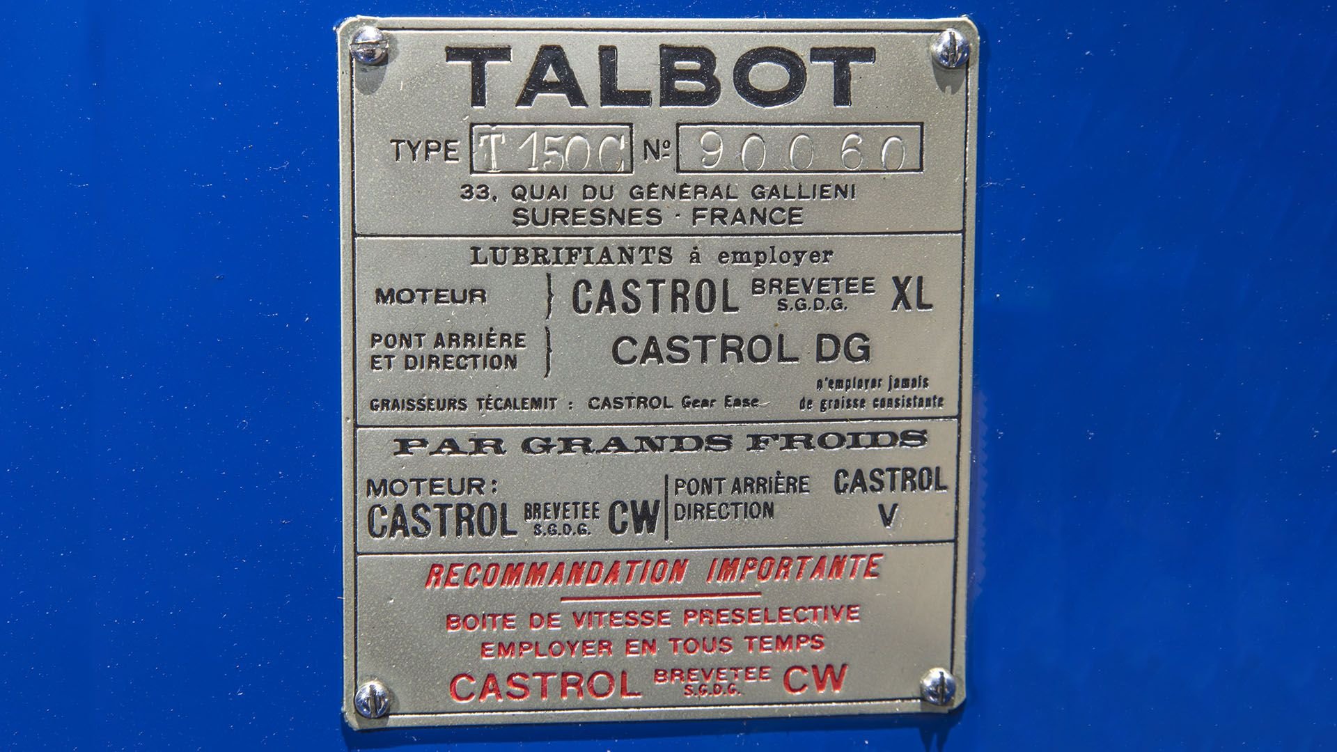 For Sale 1939 Talbot-Lago T150 C Conduite Intérieure d'Usine