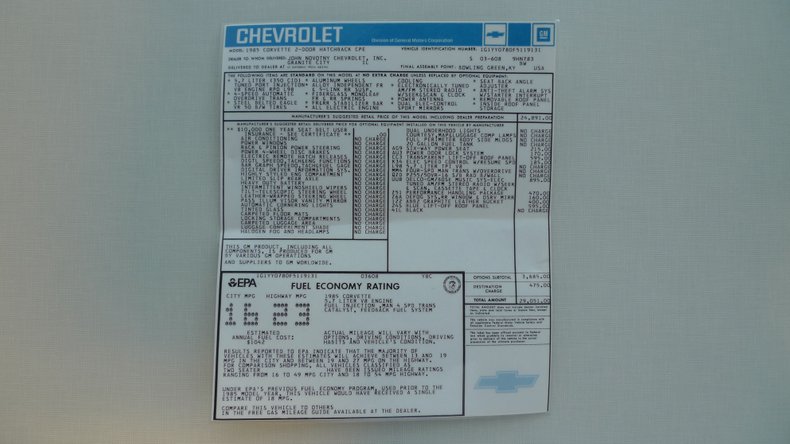 1985 Chevrolet Corvette 57